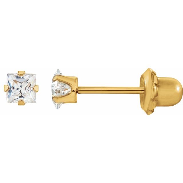 Round 4-Prong Inverness® Piercing Stud Earrings