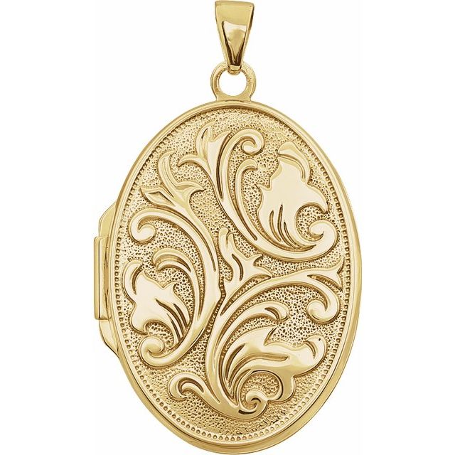 Embossed Oval Locket