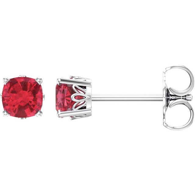 Cushion 4-Prong Scroll Setting® Stud Earrings