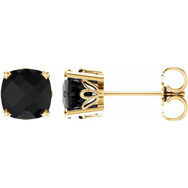 Cushion 4-Prong Scroll Setting® Stud Earrings
