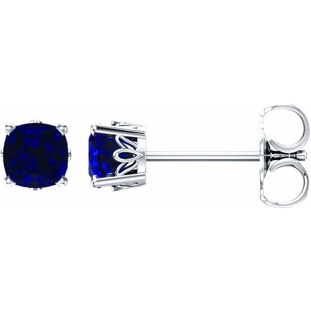Cushion 4-Prong Scroll Setting® Stud Earrings
