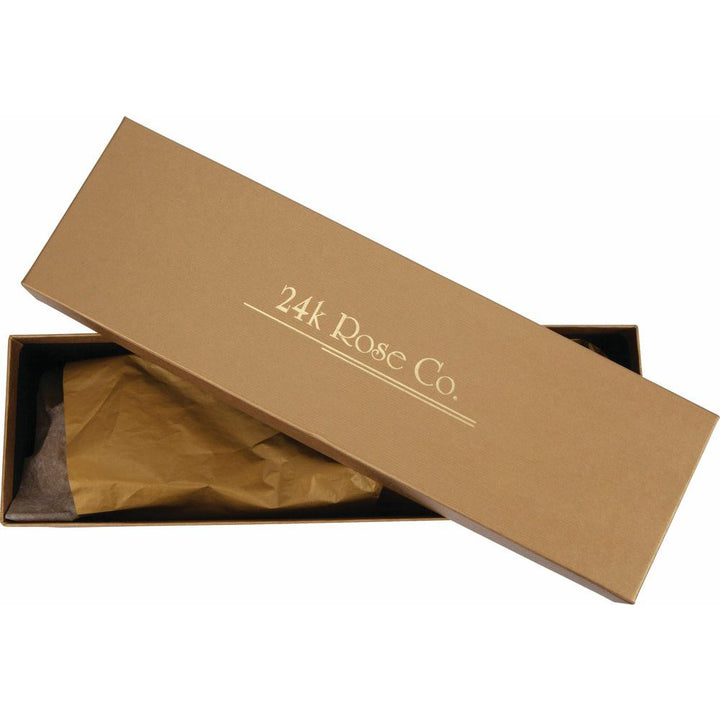 24k Gold Trim Patriotic Rose with Lacquered Petals