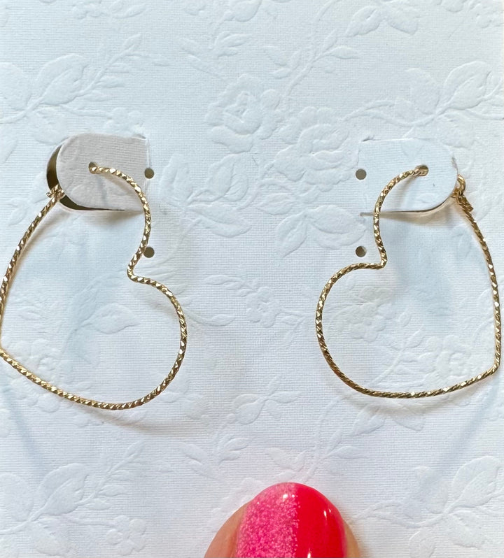 Gold-filled Heart Hoop Earrings