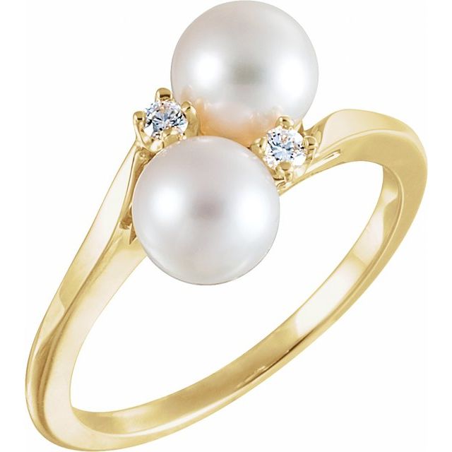 Two-Stone Pearl Ring