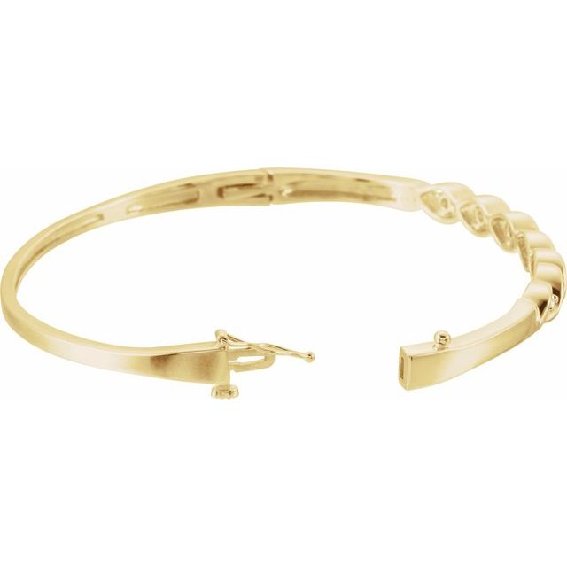 Accented Hinged Bangle Bracelet