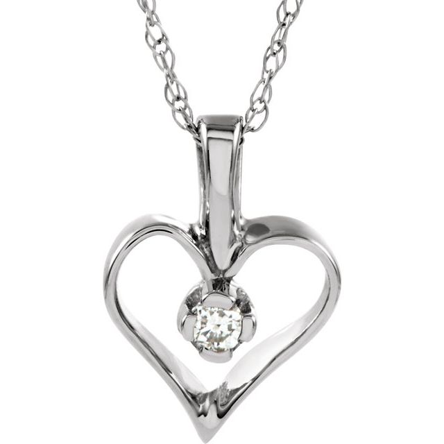 Accented Heart Necklace or Pendant