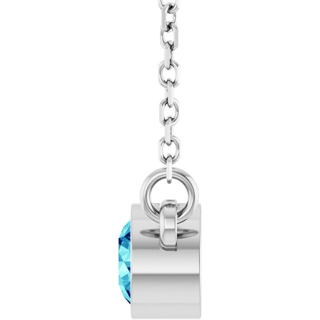 Bezel-Set Solitaire Birthstone Necklace