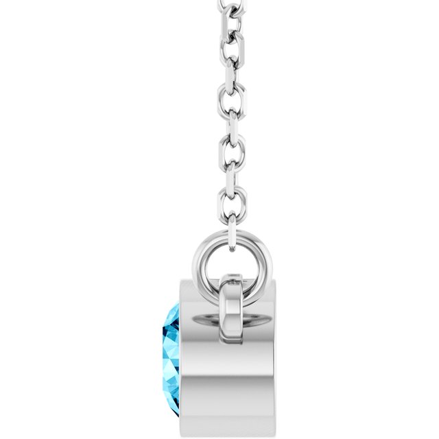 Bezel-Set Solitaire Birthstone Necklace