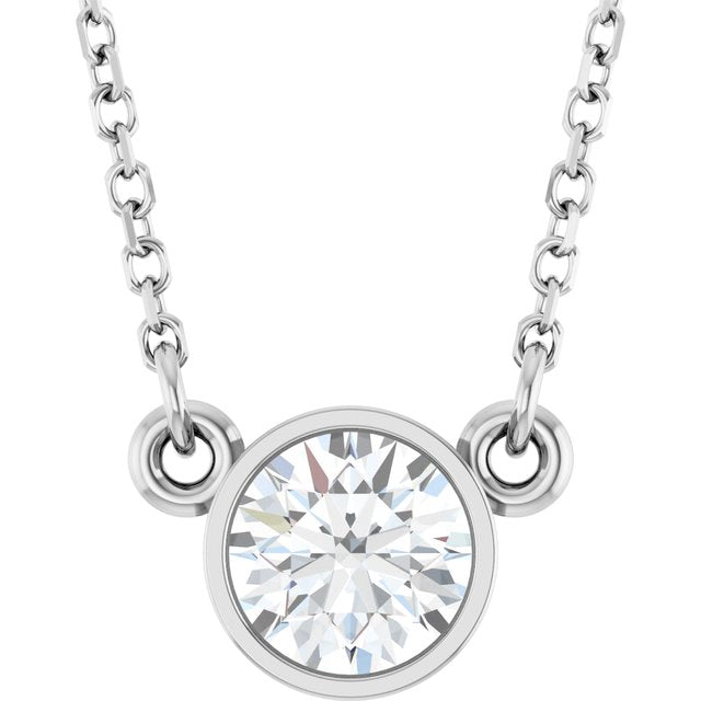 Bezel-Set Solitaire Birthstone Necklace