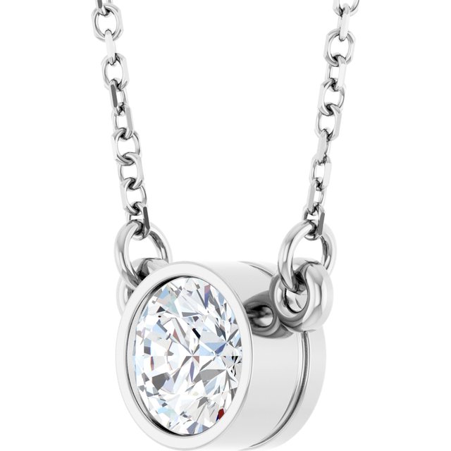 Bezel-Set Solitaire Birthstone Necklace