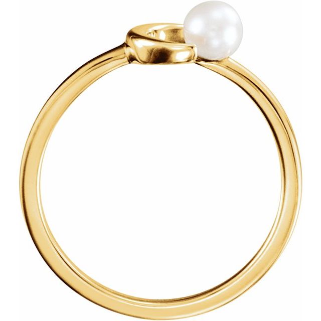 Pearl Crescent Moon Ring