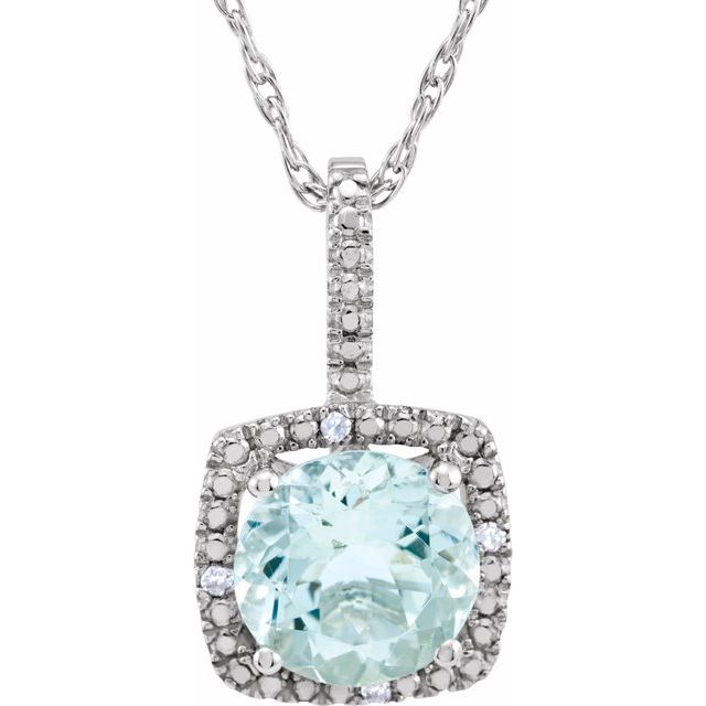 Halo-Style Birthstone Necklace