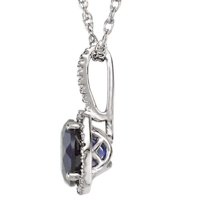 Halo-Style Birthstone Necklace