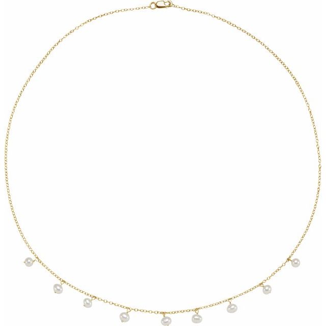 Pearl Station Necklace