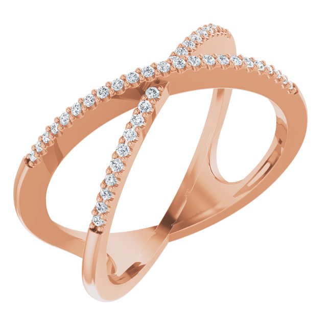 Accented Criss-Cross Ring