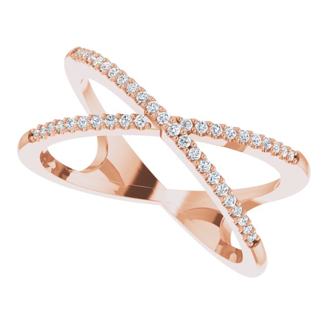 Accented Criss-Cross Ring