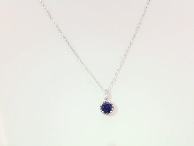 Halo-Style Birthstone Necklace