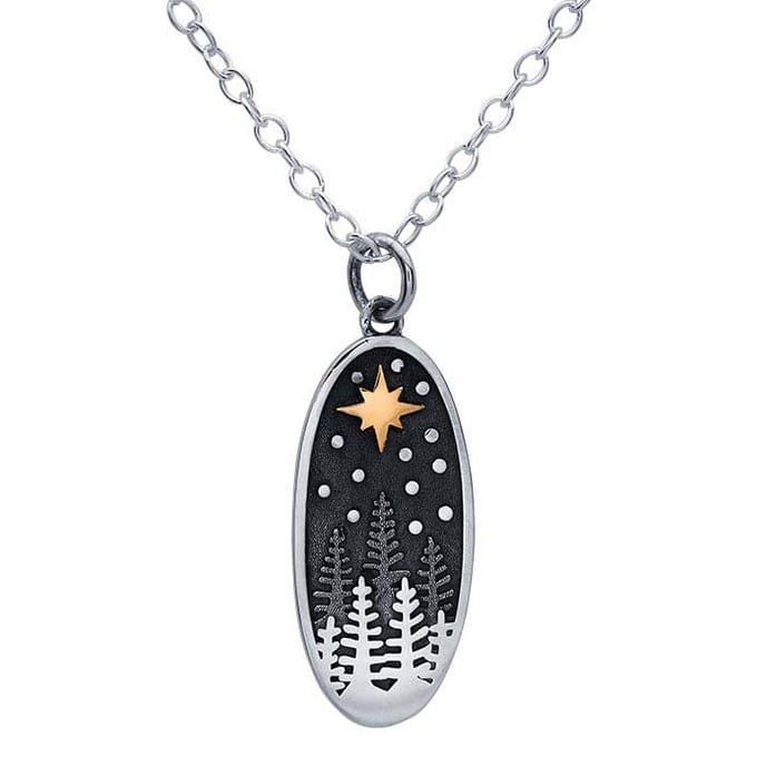 Sterling Silver North Star Necklace