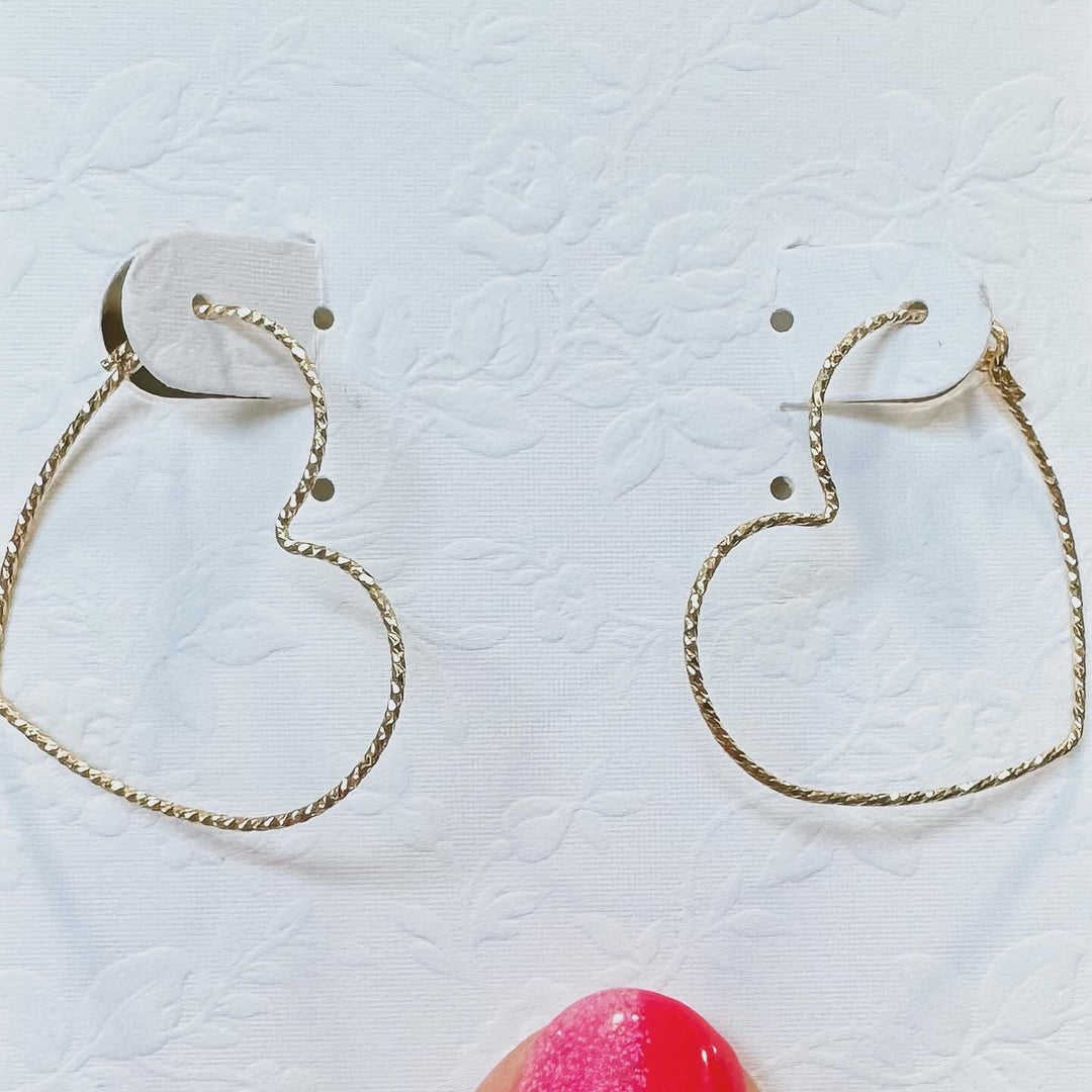 Gold-filled Heart Hoop Earrings