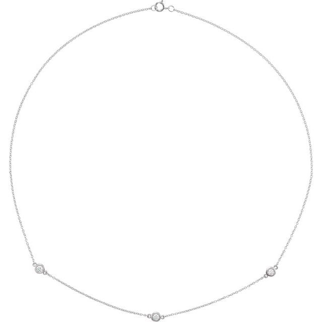 Bezel-Set Station Necklace