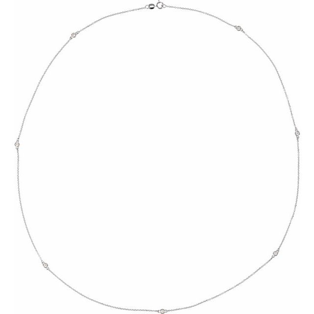 Bezel-Set Station Necklace