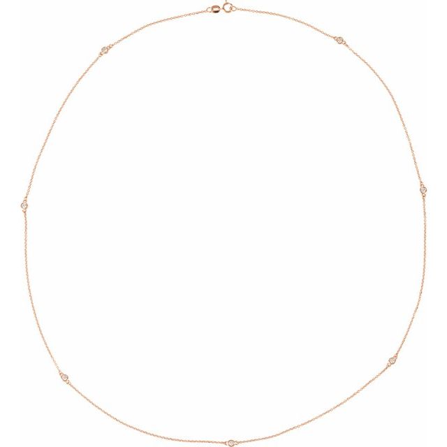 Bezel-Set Station Necklace