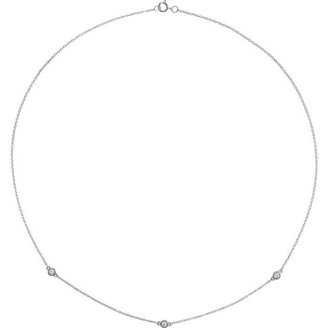 Bezel-Set Station Necklace