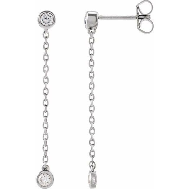 Lab-Grown Diamond Chain Earrings