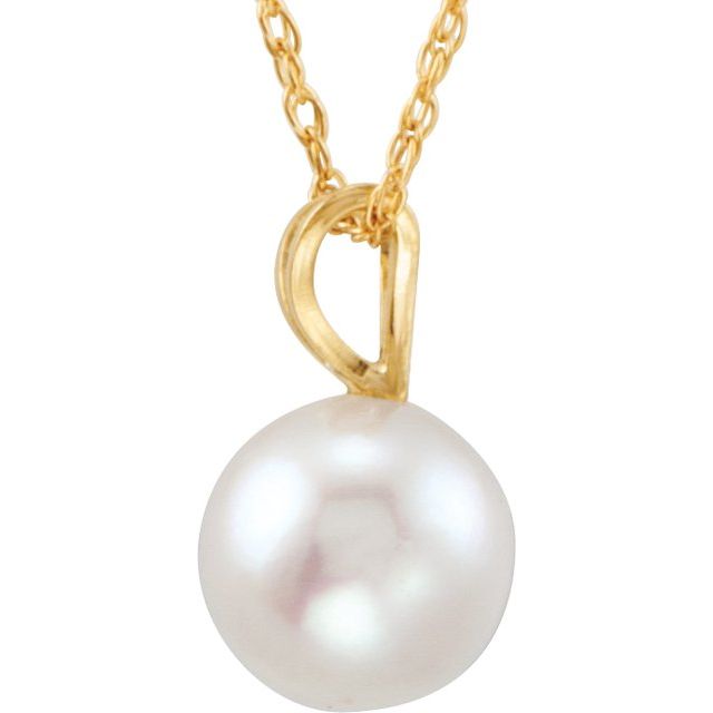 Solitaire Pearl Necklace