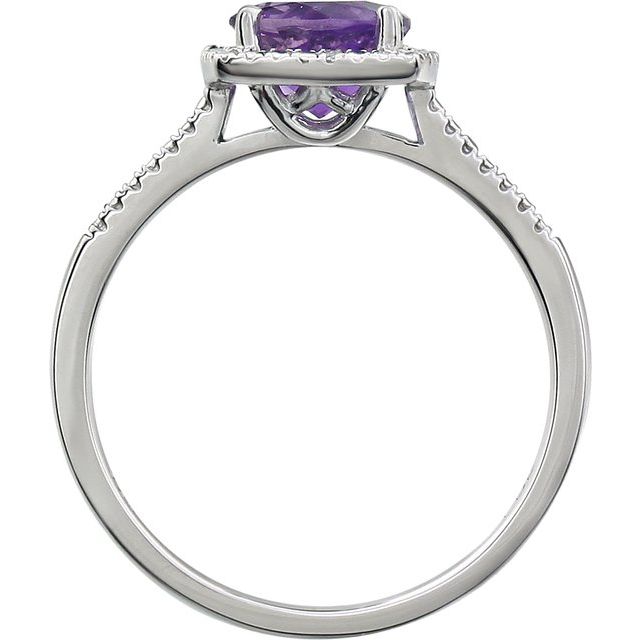 Halo-Style Birthstone Ring