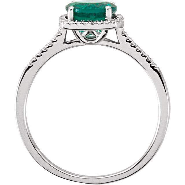 Halo-Style Birthstone Ring