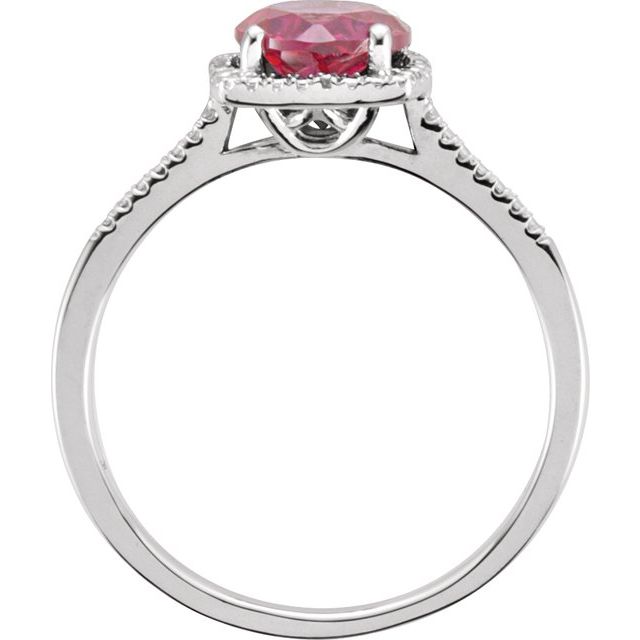 Halo-Style Birthstone Ring