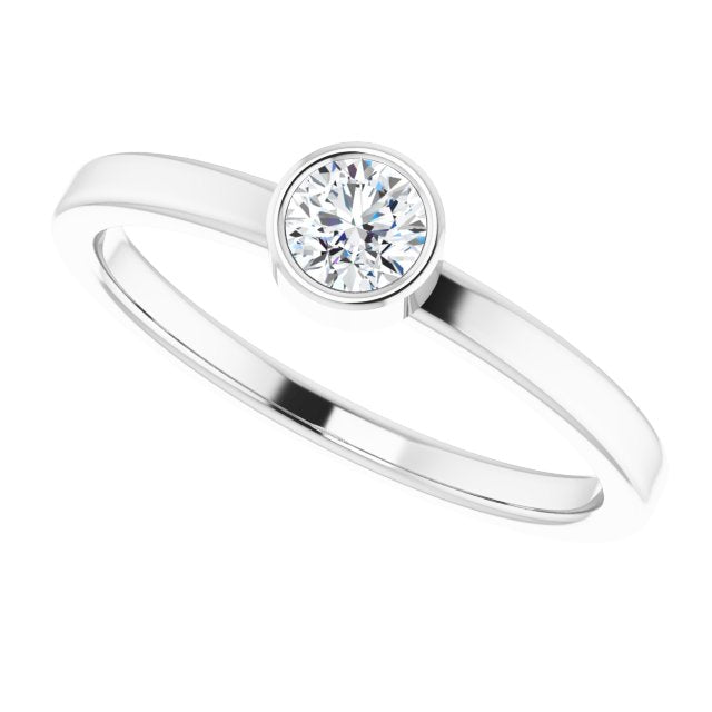 Bezel-Set Solitaire Ring