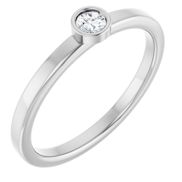 Bezel-Set Solitaire Ring