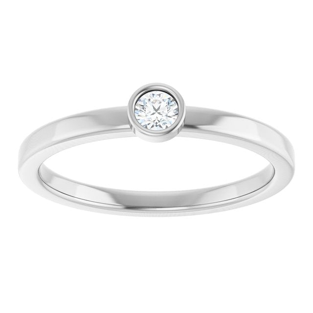 Bezel-Set Solitaire Ring