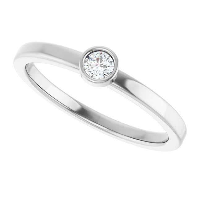 Bezel-Set Solitaire Ring