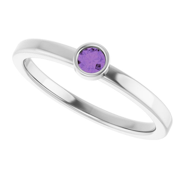 Bezel-Set Solitaire Ring