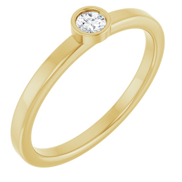 Bezel-Set Solitaire Ring