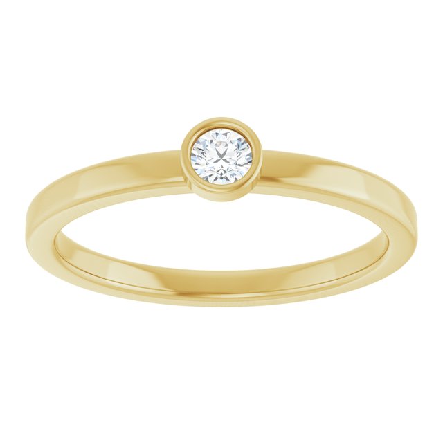 Bezel-Set Solitaire Ring