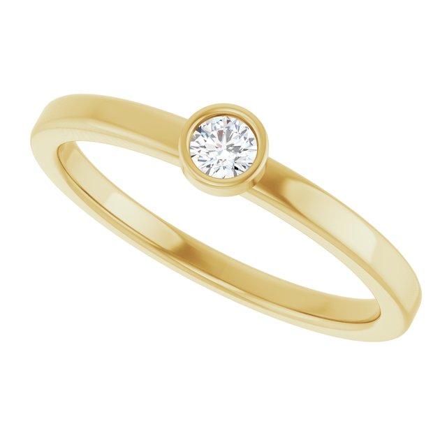 Bezel-Set Solitaire Ring