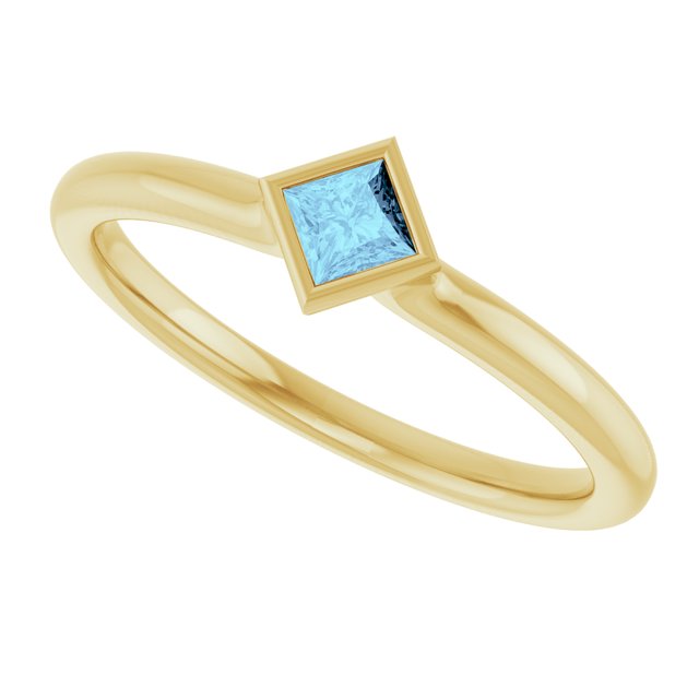 Family Stackable Bezel-Set Ring