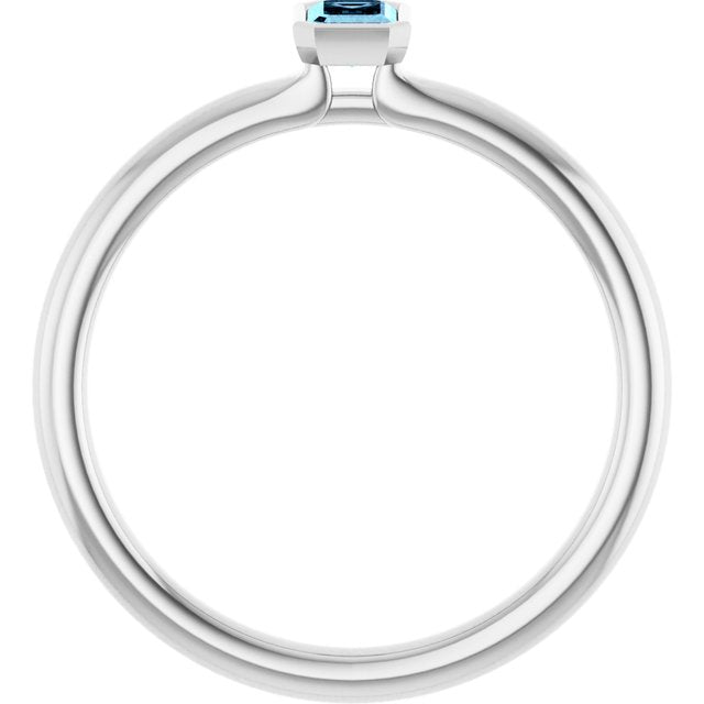 Family Stackable Bezel-Set Ring