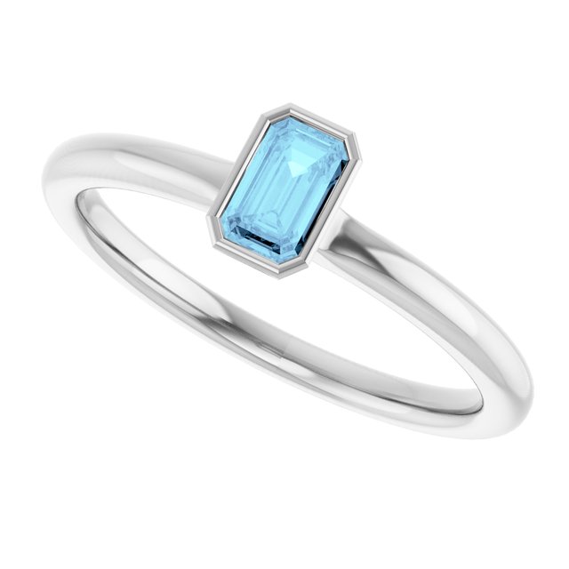 Family Stackable Bezel-Set Ring