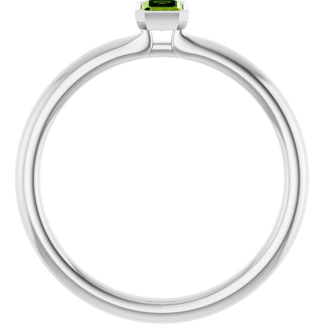 Family Stackable Bezel-Set Ring