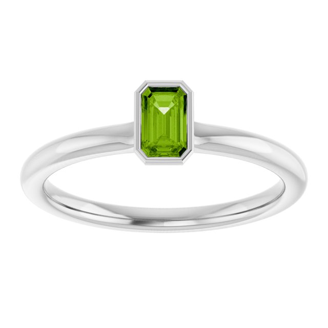 Family Stackable Bezel-Set Ring