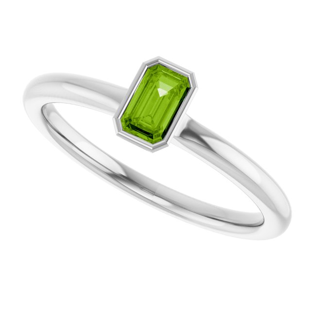 Family Stackable Bezel-Set Ring