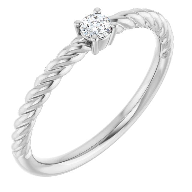 Rope Solitaire Ring