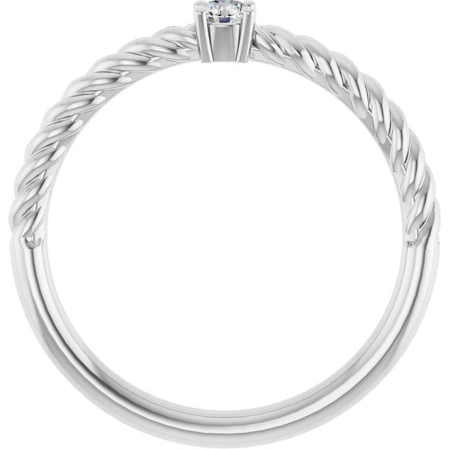 Rope Solitaire Ring