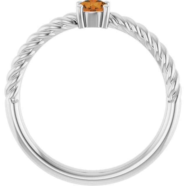 Rope Solitaire Ring