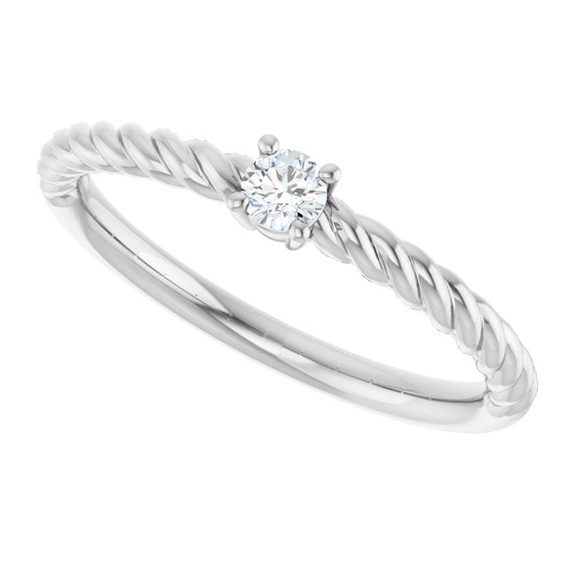 Rope Solitaire Ring